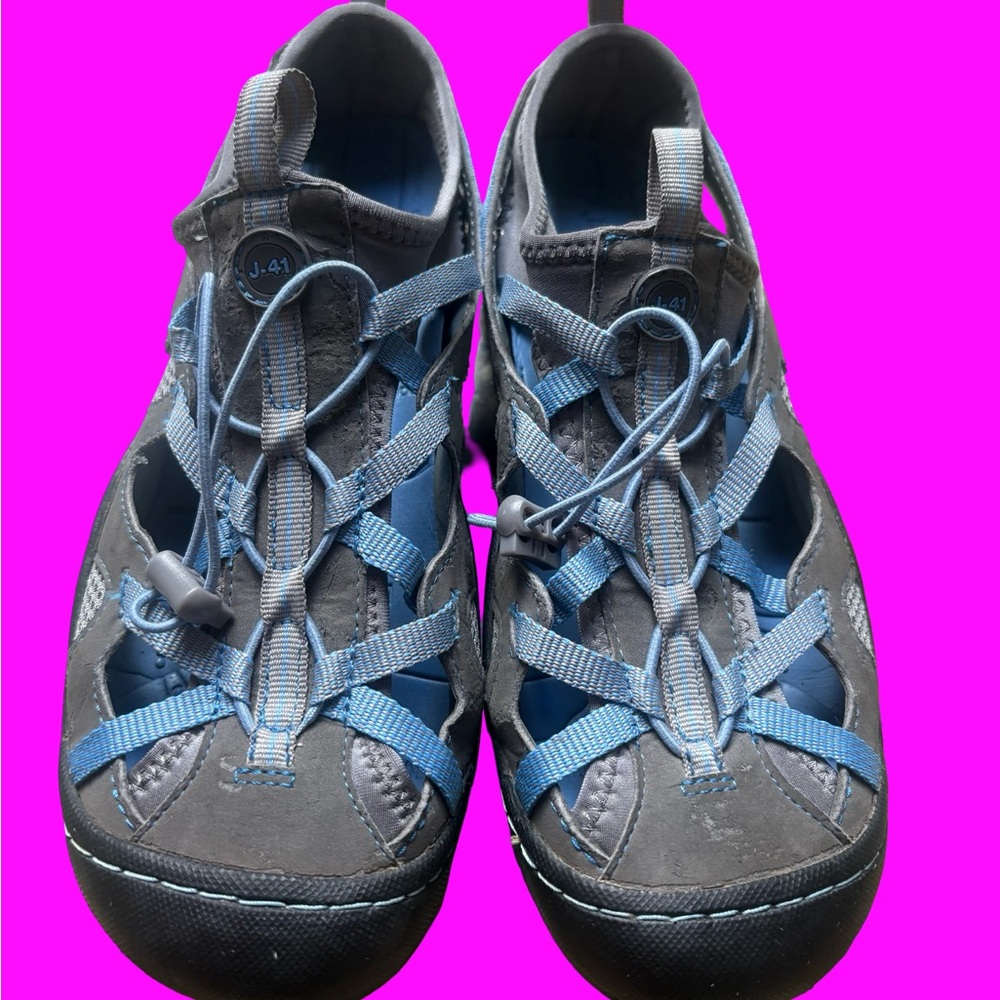 J-41 Women's Gray and Blue Water Shoes Size 8